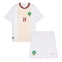 Camiseta Marruecos Youssef En-Nesyri #19 Segunda Equipación Replica Mundial 2026 para niños mangas cortas (+ Pantalones cortos)